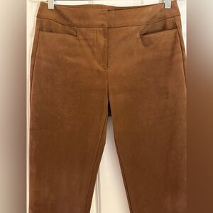 LOFT Brown Faux Suede Pants size 2